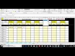 Hier ist der optimale excel einsatzplan für ihren bedarf! Excel Wochendienstplan Kostenlos Dienstplan Maschine Youtube