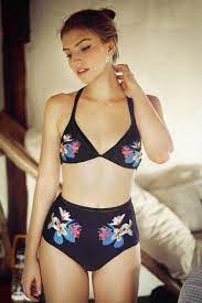 Swimsuits For Small Bust And Big Tummy Cupshe Within Tempt Embroidery Bikini Set Swimsuits For Small Bust Swimsuits Bikinis