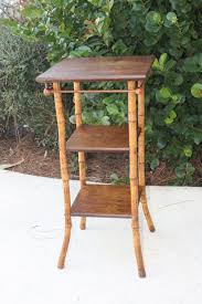 Vintage Wood And Rattan 3 Tier Table Small Rattan Table Square Vintage Wood Wooden Side Table Square Tables