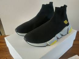 Balenciaga Socks Black And Yellow Balenciaga Speed Trainer Sneaker Mid Bb Black Yellow Sz Eu 44 Us 11 Ebay In 2020 Balenciaga Speed Trainer Balenciaga Trainer Sneakers