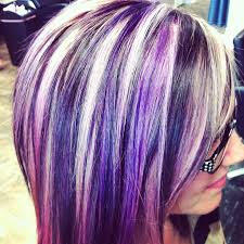 You'll often see red and blonde highlights paired together. 25 Best Ideas About Purple Bob On Pinterest Plum Hair Colour Dark Purple Hair Dye And Purple Purple Hair Streaks Purple Hair Highlights Hair Color Purple