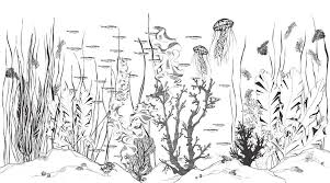 Papier peint panoramique noir et blanc. Decor Panoramique Underwater Noir Et Blanc De Charlene Juille Edite Par Au Fil Des Couleurs Papierpeint Papier Peint Au Fil Des Couleurs Decoration Murale