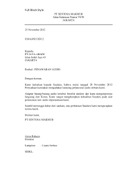 Contoh surat full block style kebutuhan surat menyurat di era sekarang ini memang sangatlah penting baik itu surat dalam bentuk lembaran kertas contoh surat full block style bentuk surat ini disebut juga dengan surat bentuk lurus penuh. Contoh Surat Block Style