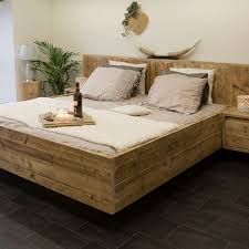 steigerhouten bed ruby zwevend bed bed ontwerpen bed zelf maken