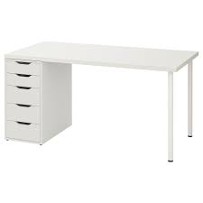 Linnmon Alex Table White 150x75 Cm Ikea In 2020 Wall Shelf Unit Ikea White Desks