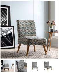Slipper Chair With Wood Legs Armless Accent Chair For Living Room Modern Design Mainstays Modern Accent Chairs For Living Room Chair Living Room Modern