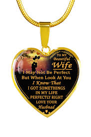 Best Birthday Gift For My Wife To My Beautiful Wife Love Your Husband Luxury Necklace Birthday Anniversary Graduation Gift Romantic Gifts Love You Husband Beautiful Wife Quotes