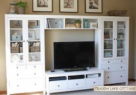 Accessorized White Entertainment Center Ikea Entertainment Center Home Great Rooms