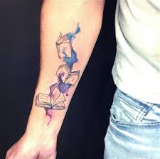 A Reader S Tattoo Magic Books Tattoo Booklover Design Idea Book Tattoo Bookish Tattoos Literary Tattoos