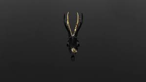 9.5 1280x720 116048 deer, art, vector; Black Antler Deer Skull Hd Wallpaper Wallpaper Flare