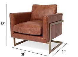 Edloe Finch Ef Z4 Lc004 Gustaaf Modern Leather Accent Chair Lounge Chair Living Ro Lounge Chairs Living Room Modern Leather Lounge Chair Leather Accent Chair