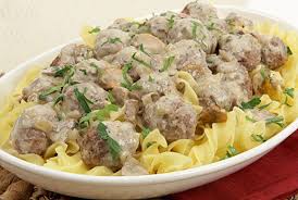 Add ground beef to skillet in small chunks; Canadian Living S Recipes For Lunch And Dinner Canadian Living Recipes Meatball Stroganoff Stroganoff Recipe