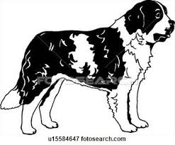 Black And White St Bernard Clipart Clip Art Animal Breeds Canine Dog Saint Bernard Show Dog St Bernard Fotosearch Search Clipart Ill Saint Bernard Animals Saint Bernard Dog
