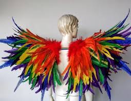 Black Bird With Orange Shoulders Ares Alexander Shoulder Piece Rainbow Colors Epaulet Feather Etsy In 2020 Samba Costume Feather Wings Rainbow Colors