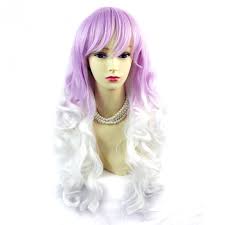 It most certainly appears that dip dyed hair has taken the world by storm. Wiwigs Wiwigs Romantic Long Curly Wig Snow White Light Purple Dip Dye Ombre Hair Uk