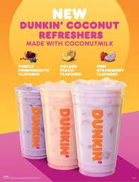 Dunkin Donuts Golden Peach Coconut Refreshers Small Nutrition Facts