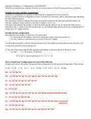 2b 35 configuration ooo oo ods* o 0 o wes ff oe eee oo ol tees hb) o [tstastzpy © #1 o tse 12} oy tsh2s22—e o ff tasers element (answer) a ithe gen 6 ar gon 2, which. Electron Config Key Chemistry Worksheet Configurations Answer Key Neatly Provide The Best Complete Detailed Yet Concise Answers To The Following Course Hero