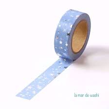 Washi Tape Foil Blue Star Washi Washi Tape Gold Washi Tape