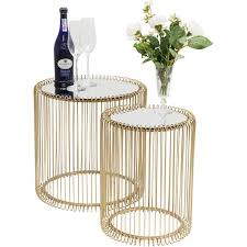 side table wire brass 2 set kare design side table table cantilever chair