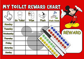 Potty Toilet Training Reward Chart Boys Mickey Mouse