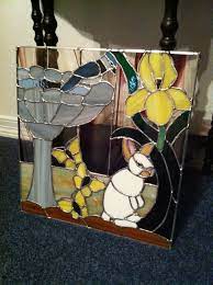 Holly S Bunny Painting Stained Glass Art