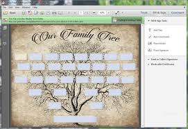 type in your names and print your own family tree editable