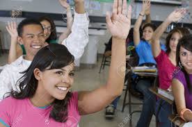 Student raising hand item #: High School Students Raising Their Hands In Class Stock Photo Picture And Royalty Free Image Image 12736714