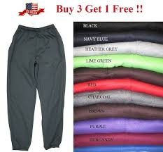 new mens fleece 3 pocket sweatpants gym sports workout sweat pants s 5xl