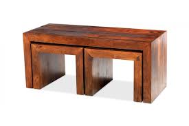 Mandir furniture items are made from 100% solid sheesham wood, hand assembled, then finished with a rich honey stain to bring out. Cube Sheesham Long John Coffee Table Quercus Living