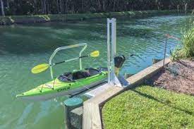 Seawall Mounted Kayak Launch Kayak Lift Launch Photos The Dock Doctors Kayaking Sea Wall Photo