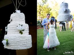 Wedding Cake Pinata This Is Seriously The Best Idea I Have Never Seen This Before How Fun Photo Wedding Pinata Wedding With Kids Fun Wedding Photography