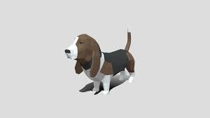 Low Poly Cartoon Basset Hound Dog By Chroma3d In 2020 Hound Dog Basset Hound Dog Low Poly