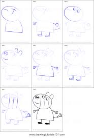 How To Draw Zoe Zebra From Peppa Pig Printable Drawing Sheet By Drawingtutorials101 Com Drawing Sheet Drawings Peppa Pig