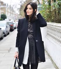 Layering An Oversized Blazer Over A Long Fluffy Cardian Over A Little Cocktail Dress For Winter With Images Fashion Street Style Who What Wear