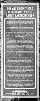 Did You Know These 10 Shocking Facts About Earthquakes Earthquake Facts Shocking Facts Facts