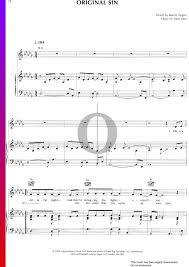 The word gosh is one of many words like that. Original Sin Sheet Music Piano Voice Guitar Pdf Download Streaming Oktav