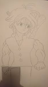 Zeldris「ゼルドリス」 is an elite warrior of the demon clan, serving directly under the demon king as the leader and piety of the ten commandments.5 he is also the younger brother of meliodas, as well as the youngest son of the demon king, whom zeldris also serve as representative and executioner.6 1 appearance 2 personality 3 history 3.1 3,000 years ago 3.2 memories of the holy war arc. Artstation A Sketch I Made Of Meliodas From Seven Deadly Sins Shane Swift