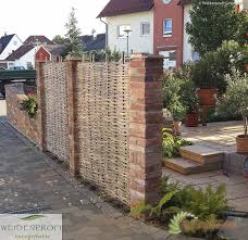 Haselnusszaun Baldo Stabil Waagrecht Geflochten Naturzaun Gartenmauern Flechtzaun