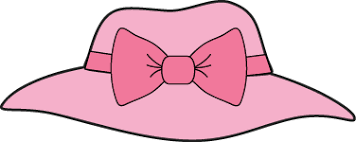 Pink Girls Hat With A Bow Girl With Hat Hat Clipart Bows