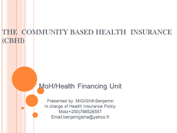 Compare/buy/renew health insurance plans online on coverfox. The Community Based Health Insurance Cbhi Ppt Download