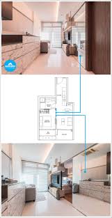A floor plan with an open plan kitchen image via: 10 Clever Floor Plan Ideas For Condo Spaces Under 1 500 Sqft