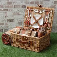 Free shipping for many products! 2 Person Tartan Picnic Wicker Hamper Basket The Basket Company