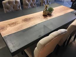 Table Kenogami Beton Onyx Frene Ambree 84 X 42 Chaises Eureka Surmesure Lusine Table Beton Kenogami O Dining Table Table Coffee Table