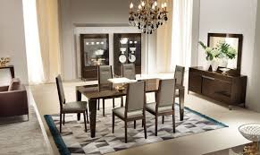 Luxury materials, italian quality thick leather applied on the legs and base with visible stitching, wood tops in different finishes also available with transparent glass, black. Alf Soprano Italian Modern Extendable Dining Set