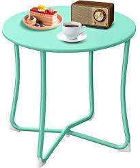 Dimensions in the best places to define this outdoor couch and much morewe got you build an old trunk ottoman and take advantage of your. Amagabeli Metal Patio Side Table 18 X 18 Heavy Duty Weather Resistant Anti Rust Outdoor End Table Small Steel Round Coffee Table Porch Table Snack Table For Balcony Garden Yard Lawn Mint Green