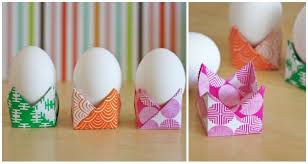 Osterdeko Selber Falten Origami Eierbecher Ostern Basteln Mit Kindern Basteln Diy Ostern