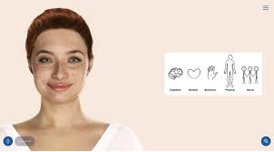 The Digital Human interface ("Sam") while presenting a diagram