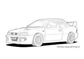 Subaru wrx sti coloring pages. Subaru Coloring Pages