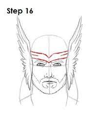 You will now sketch out the actual structure of thor's face and head which is also his color him in and you're done. How To Draw Thor Drawing Superheroes Drawings Thor Drawing