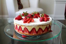 Food For Thought French Fraisier Cake Food Cake Recipes Custard Recipes